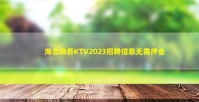 海北商务KTV2023招聘信息无需押金